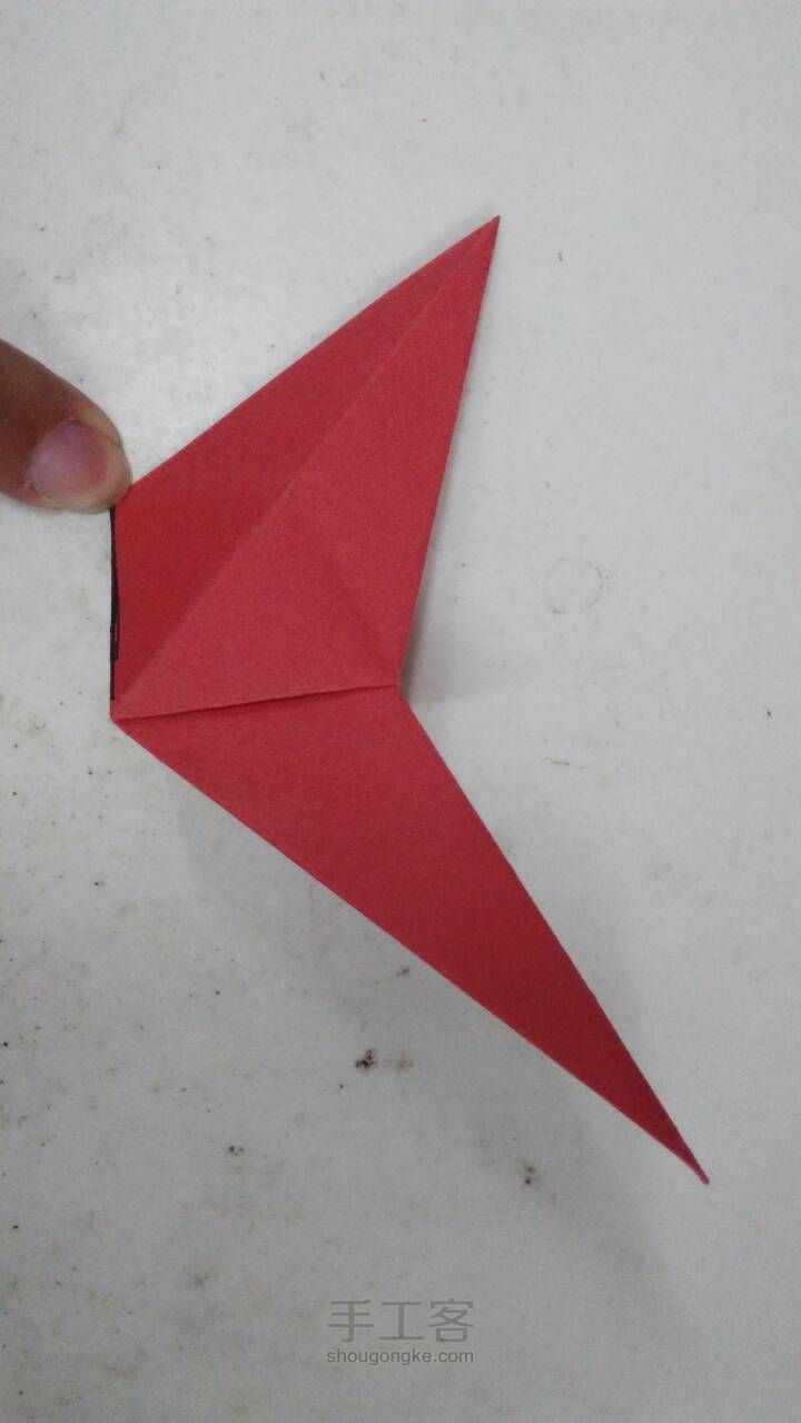 五角星折纸 第11步