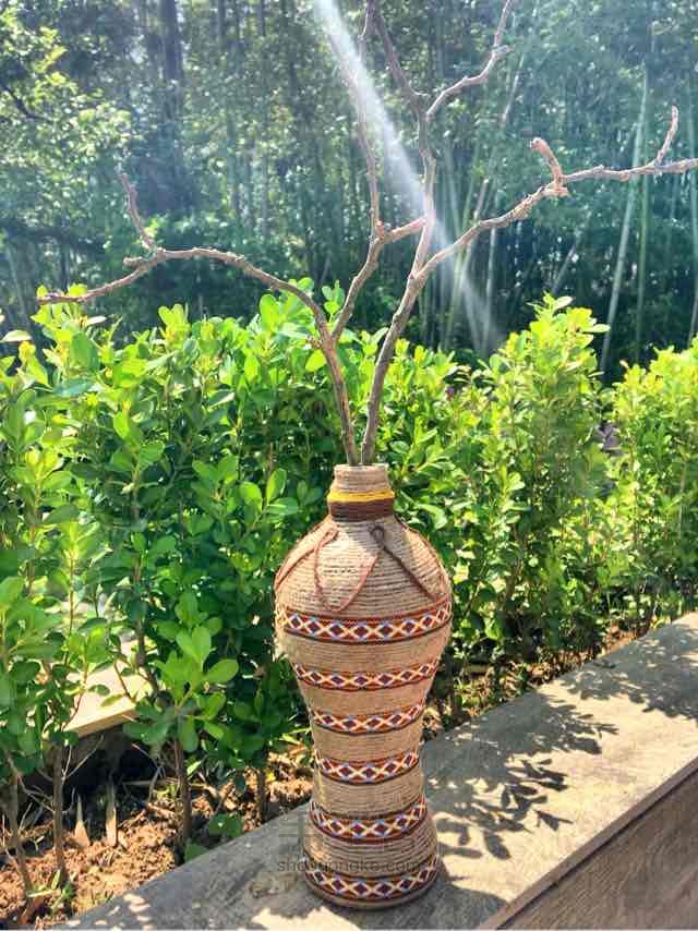 麻绳民族风酒瓶改造花瓶 第13步