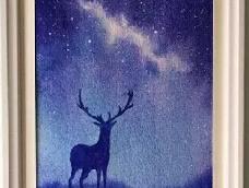 美美哒星空与鹿，很简单哒