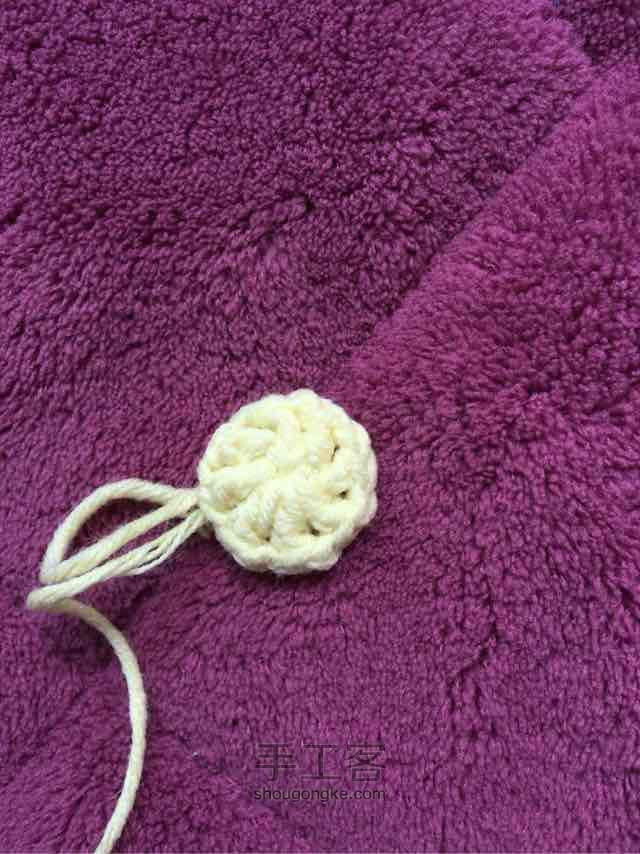 简单毛线编织镂空拼花毯子（详细） 第14步