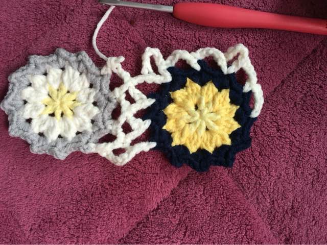 简单毛线编织镂空拼花毯子（详细） 第33步