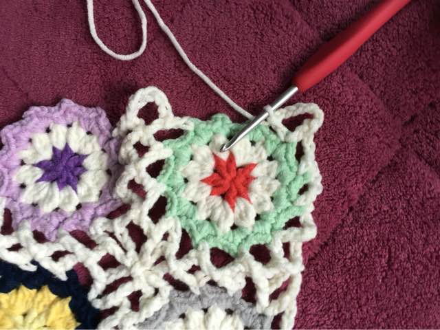简单毛线编织镂空拼花毯子（详细） 第65步