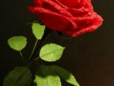 简单的皱纹纸做的玫瑰花