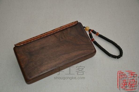 黑胡桃木皮雕手包—木头与皮艺的完美结合！ 第19步