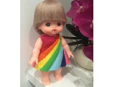 今天看到一条彩虹裙，被惊艳到了，于是回来给思乐山寨了一条。