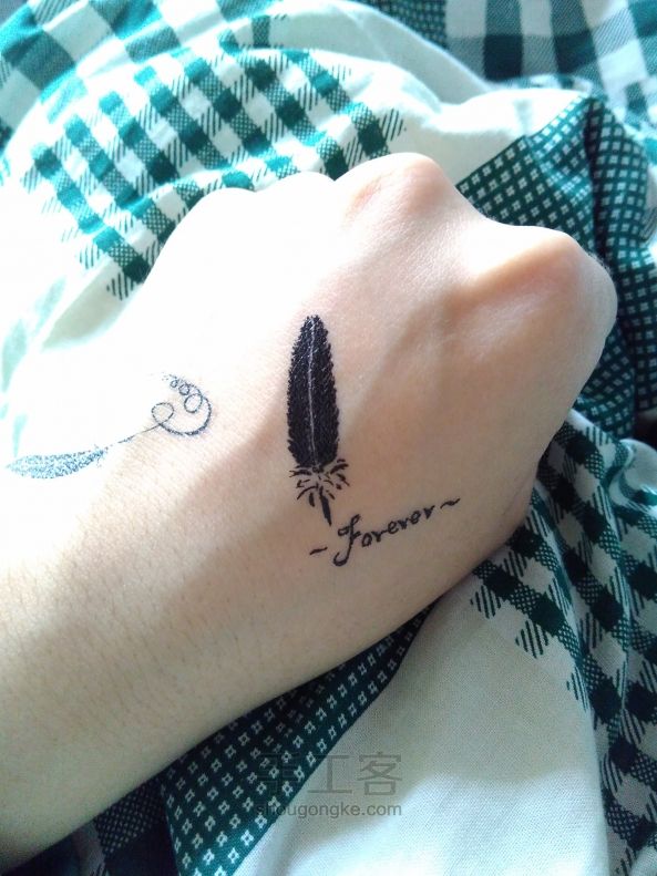 夏日手绘纹身【羽毛】 第9步