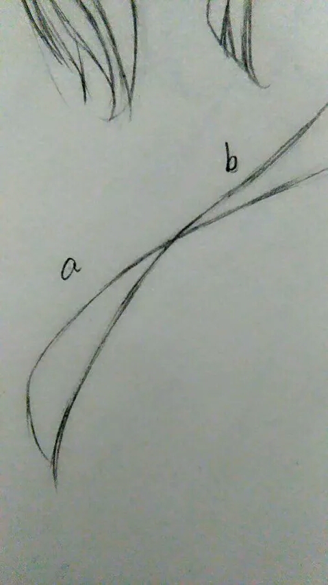 一分钟教你画好双马尾～ 第6步