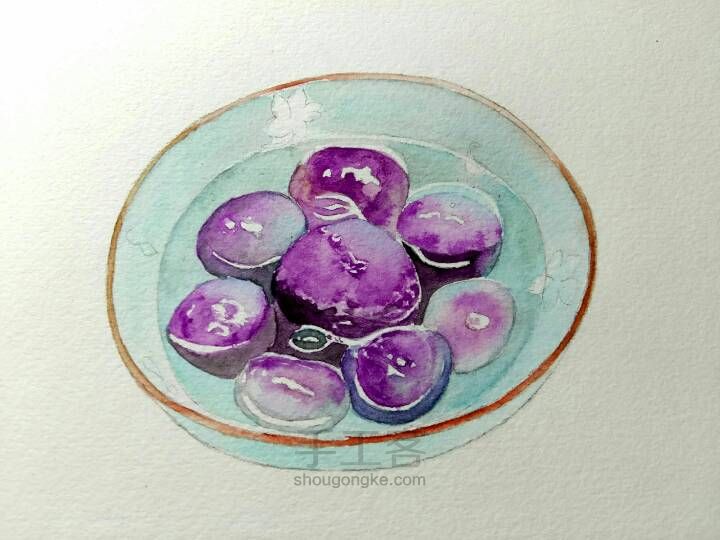 手绘水晶紫薯汤圆 第5步