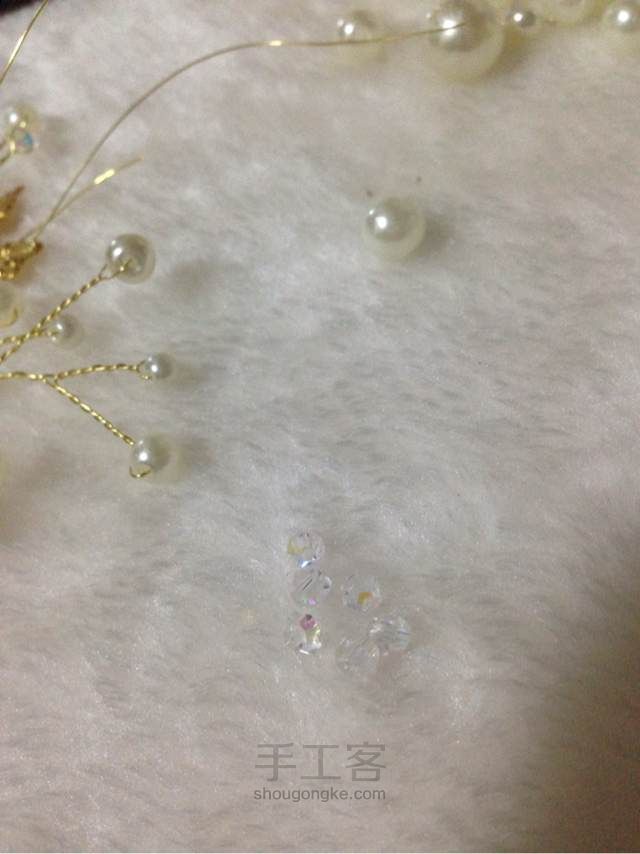 新娘珍珠饰品制作教程--珠钗 第13步