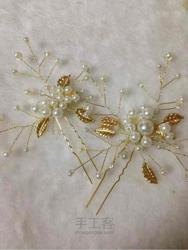 新娘珍珠饰品制作教程--珠钗 第20步