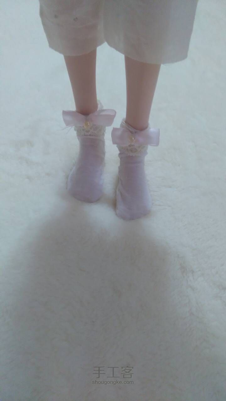 【袜子教程】叶罗丽，BJD娃60厘米专做短袜 第17步