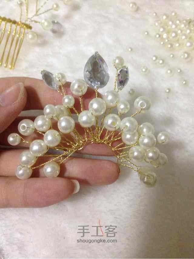新娘珠饰制作教程—珠钗 第12步