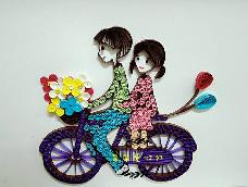 经过之前的那个花车，我爱上了单车，于是有了这副作品——单车恋人【未经允许，不得转载】
