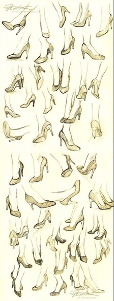 （转）鞋子画法。 第1步