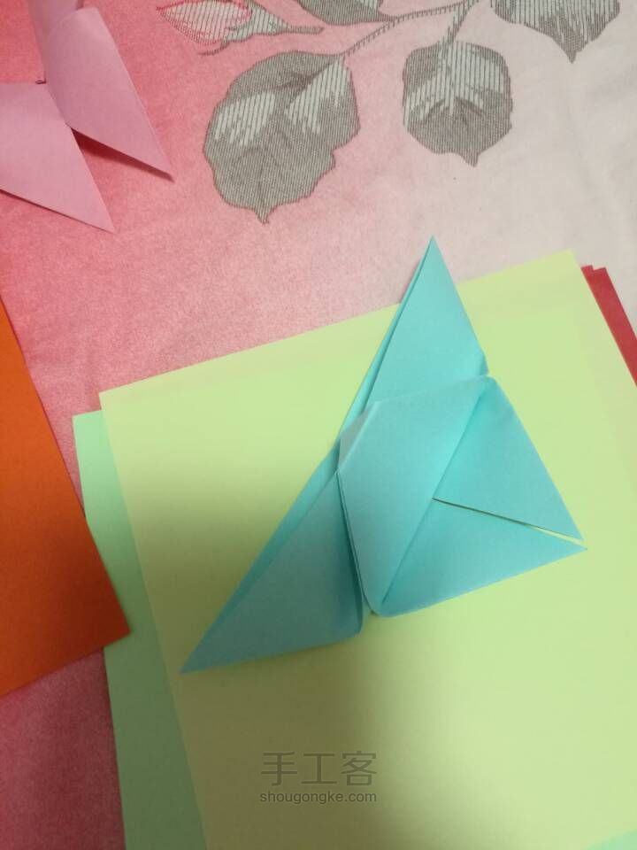 简单的折纸蝴蝶 第7步