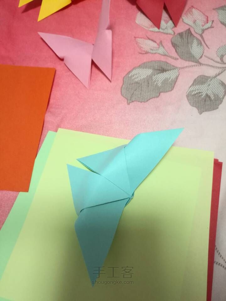 简单的折纸蝴蝶 第8步