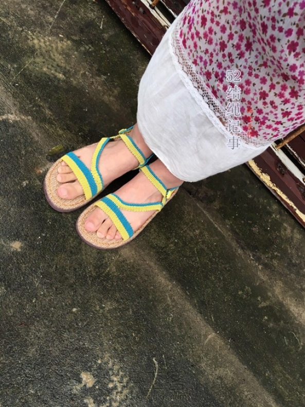 女儿的凉鞋终于完工了，编织是那么幸福，穿着肯定也是幸福满满！ 第7张