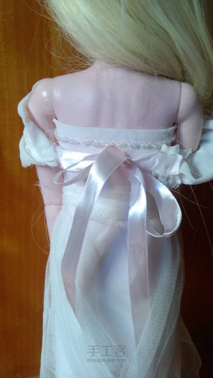 【自制婚纱】3分60厘米bjd，夜萝莉娃娃专定制婚纱 第12步