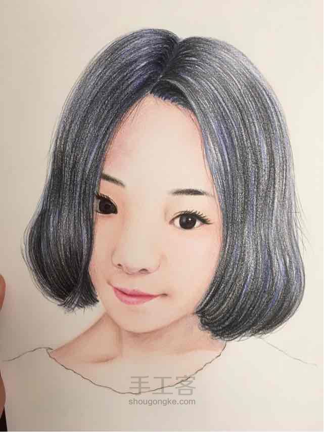 彩铅画人物 第4步