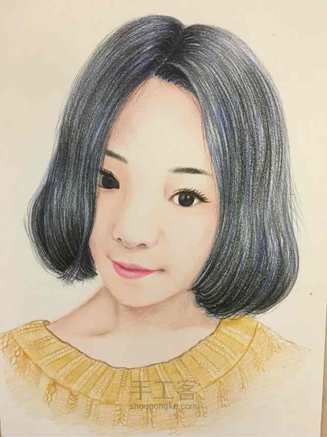 彩铅画人物 第5步