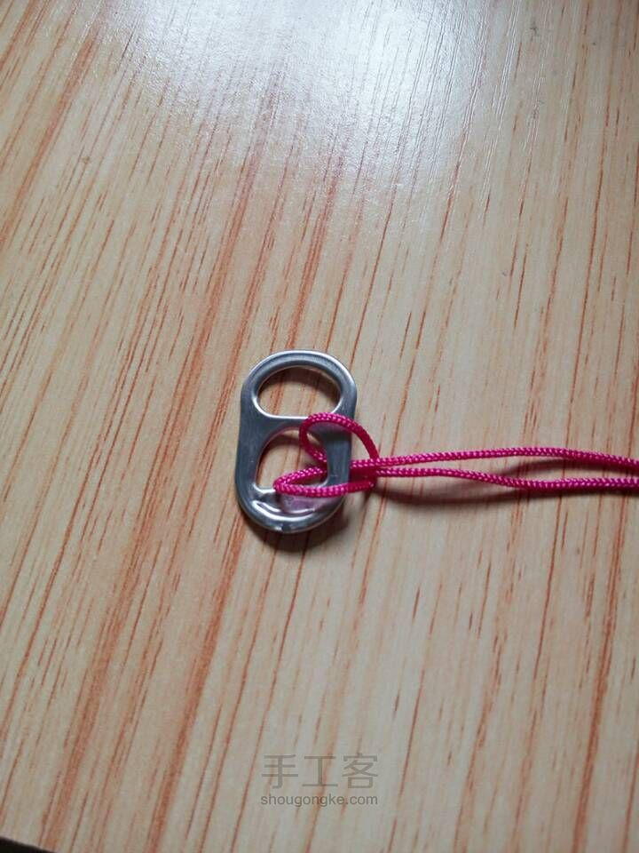 拉环耳环 第3步