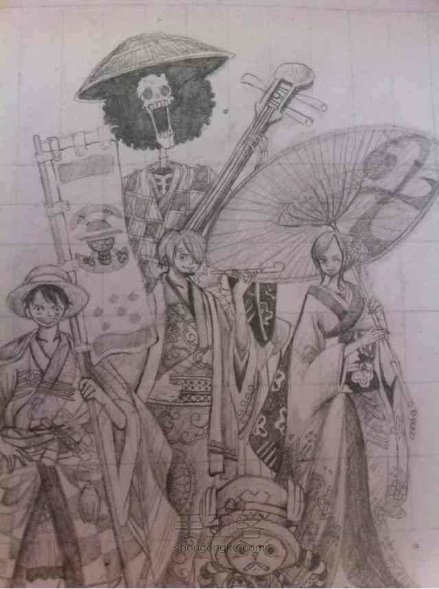 海贼王素描手绘第一弹（封面为原图） 第23步