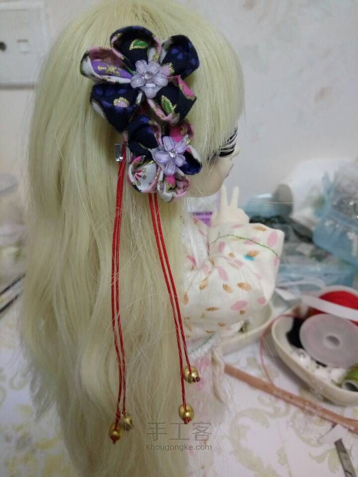 BJD6分和风碎花小和服 第14步