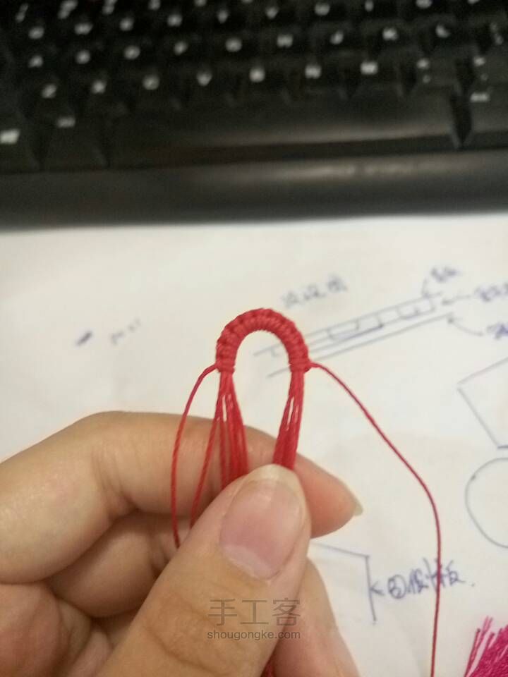宽版手链~ 第2步