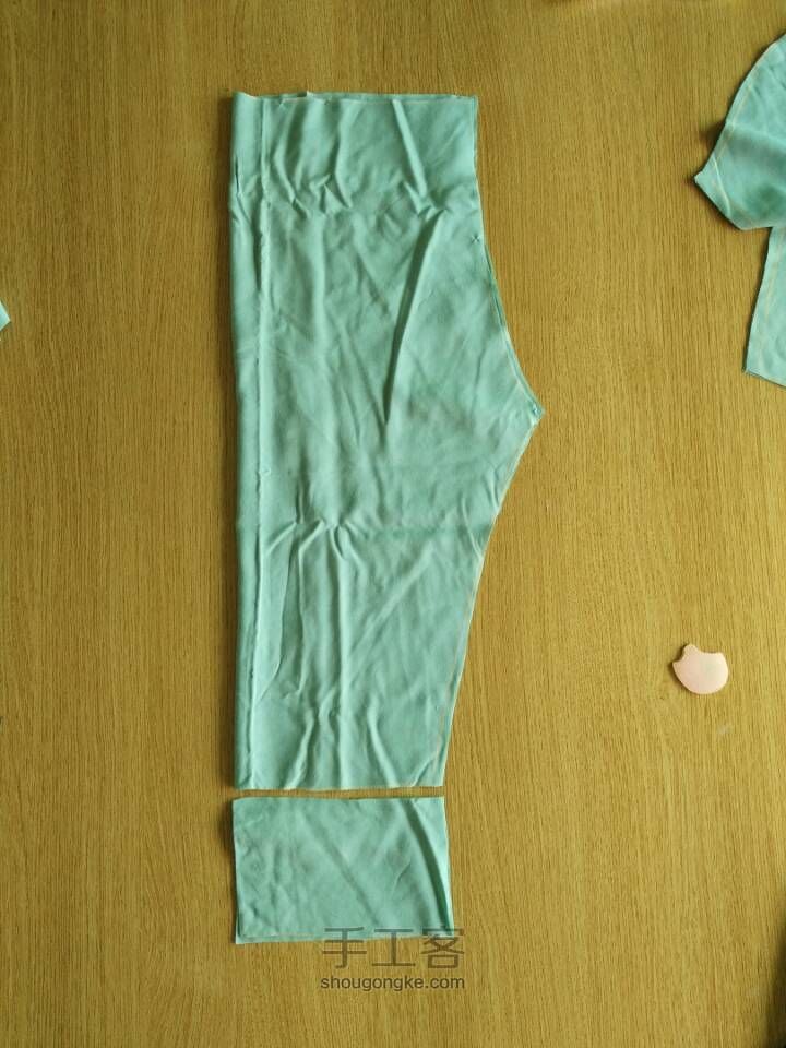 儿童棉绸七分家居服 第5步