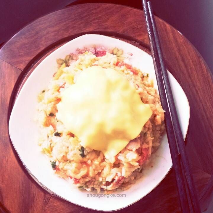 鲜虾培根芝士烫饭 第12步