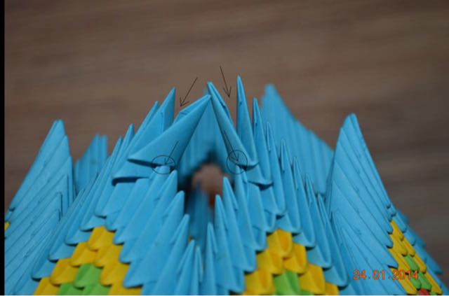 三角插花瓶折纸制作教程【转载】 第53步