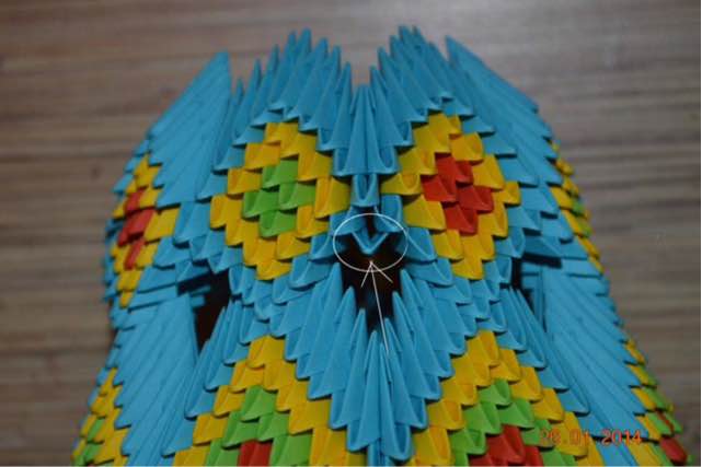 三角插花瓶折纸制作教程【转载】 第67步