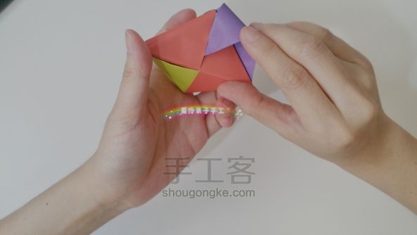 纸粽子/纸香包（2种折法） 第40步