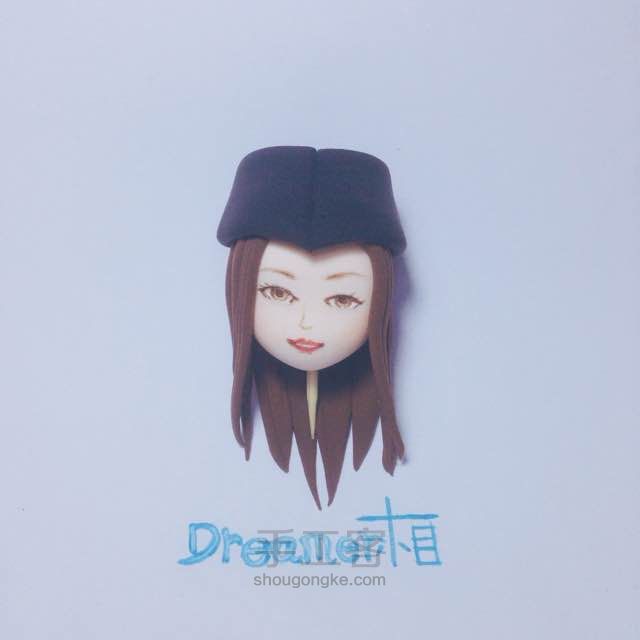 木目粘土教程—学士服人偶 第11步