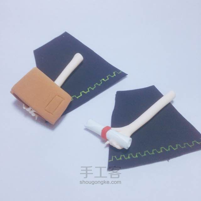 木目粘土教程—学士服人偶 第19步