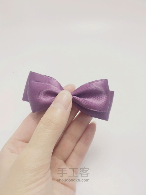 小珍珠紫色发饰制作教程 第7步
