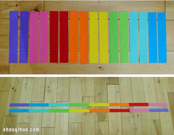 彩虹弹簧折纸～美腻啦！～转 第1步