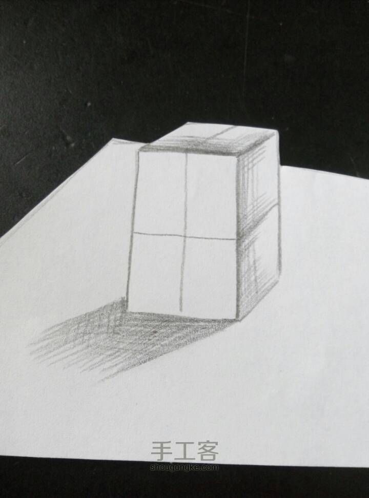 小惠老师教你画简单立体3d方块 第6步