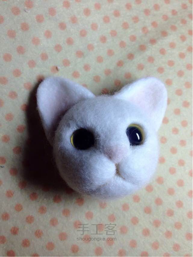 羊毛毡小白猫教程 第21步
