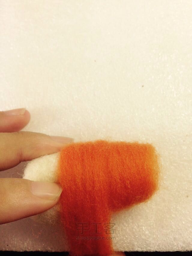 胡萝卜羊毛毡 第6步