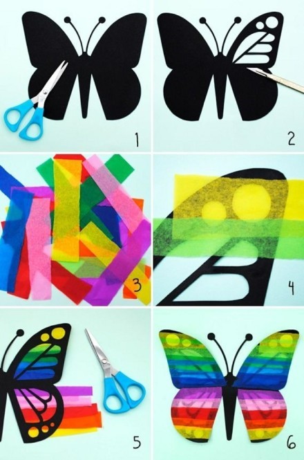 七种关于纸蝴蝶的精彩创意「转」 第3步