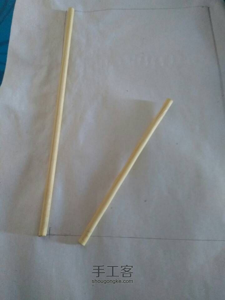 用筷子做的面巾纸盒／储物盒 第5步