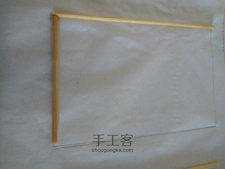 用筷子做的面巾纸盒／储物盒 第6步