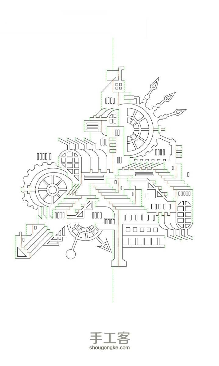 建筑类纸雕 第11步