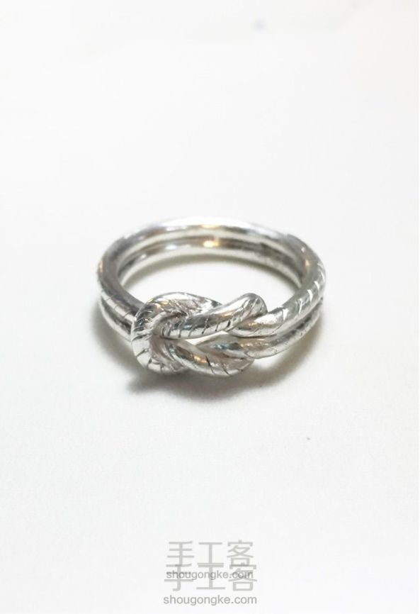 软蜡造型麻花编织银戒指