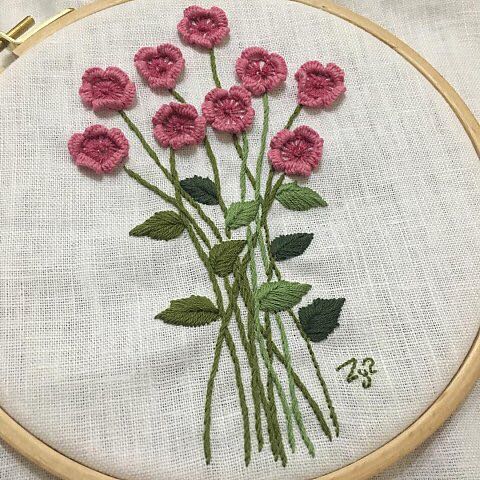 野蔷薇🌺刺绣 第6步