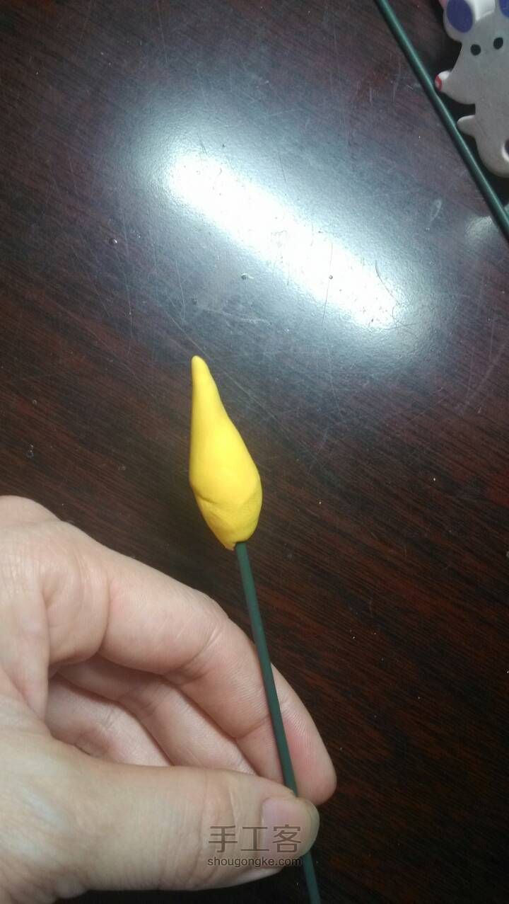 粘土玫瑰花束 第1步