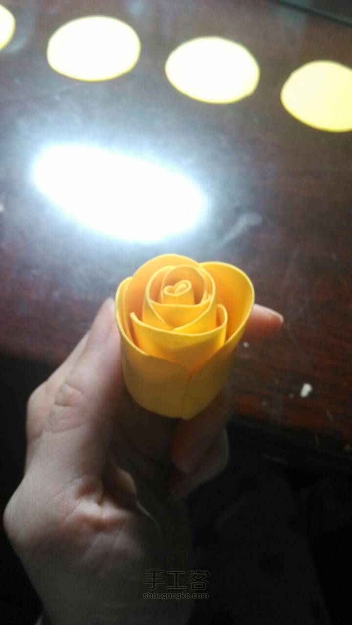 粘土玫瑰花束 第5步