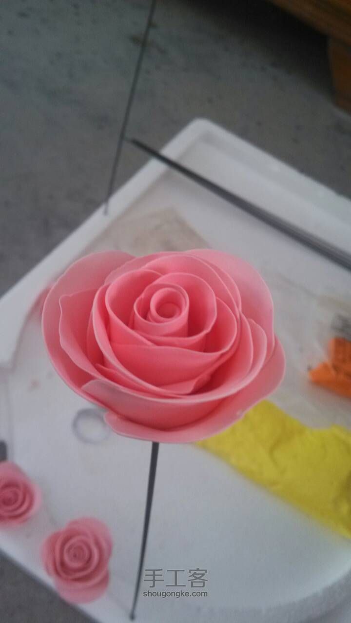 粘土玫瑰花束 第7步
