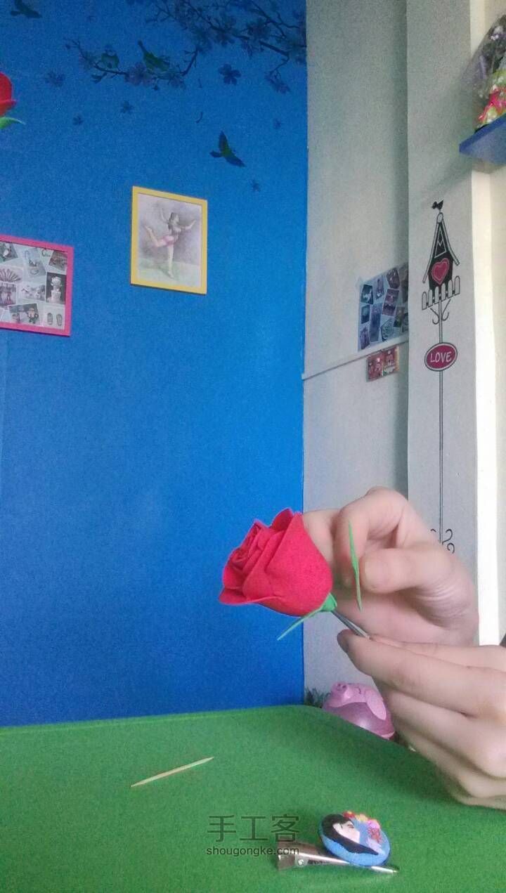 粘土玫瑰花束 第10步